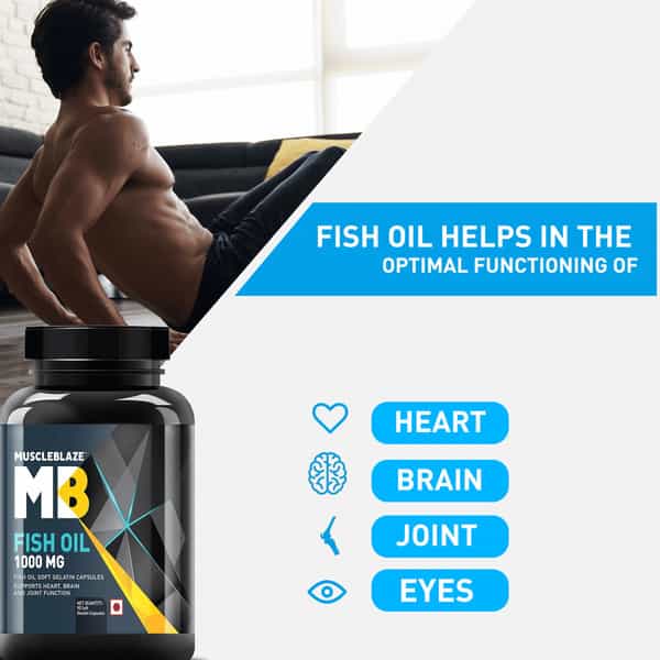 Muscleblaze Omega 3 Fish Oil 1000 Mg Supplement 90 Capsules