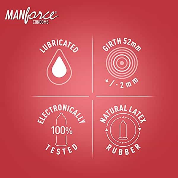 Manforce Ribbed & Dotted Sunny Edition Condoms 10 Pcs X Pack Of 5