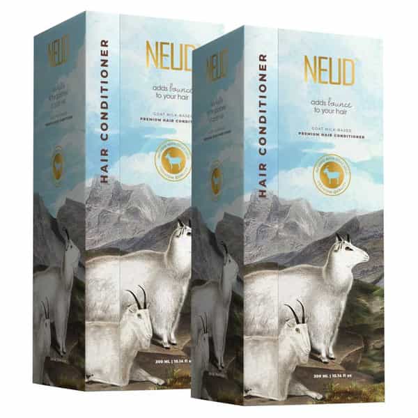 Neud Goat Milk Premium Hair Conditioner For Men & Women - 2 Packs (300Ml Each)