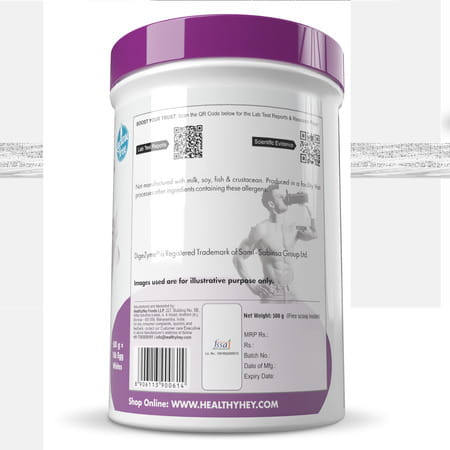 Healthyhey 100% Egg White Protein - Instant Mix - 80% Protein - 500g Unflavoured