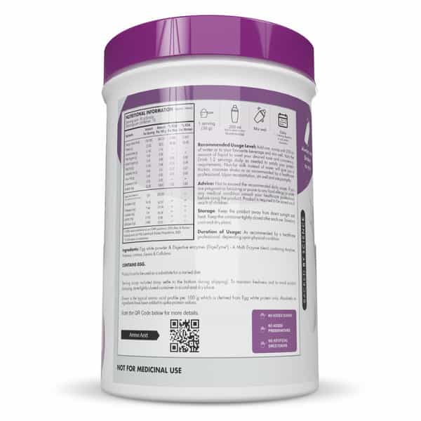 Healthyhey 100% Egg White Protein - Instant Mix - 80% Protein - 500G Unflavoured