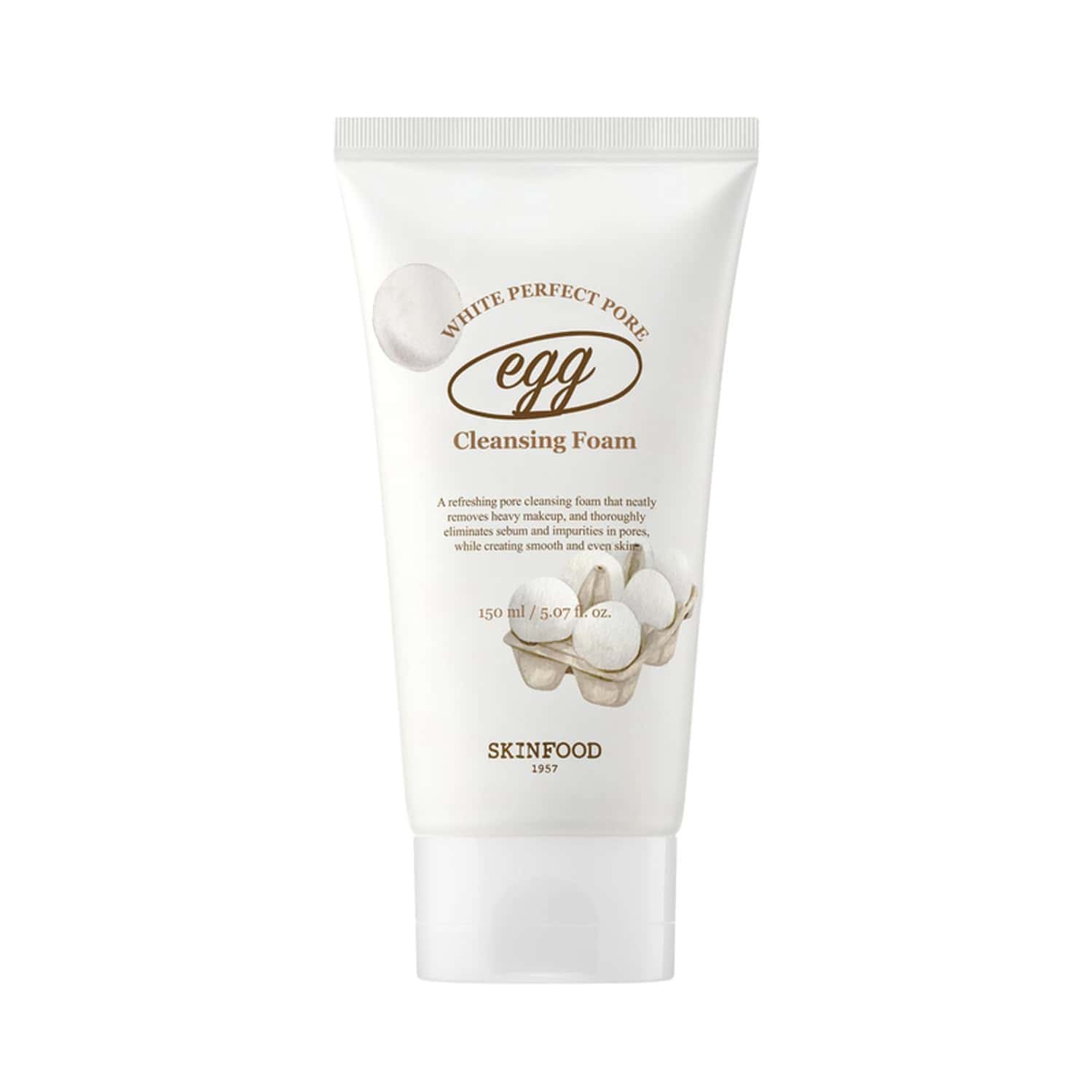 Skinfood Egg White Perfect Pore Cleansing Foam - Korean Face Cleanser - Korean Skincare - 150ml