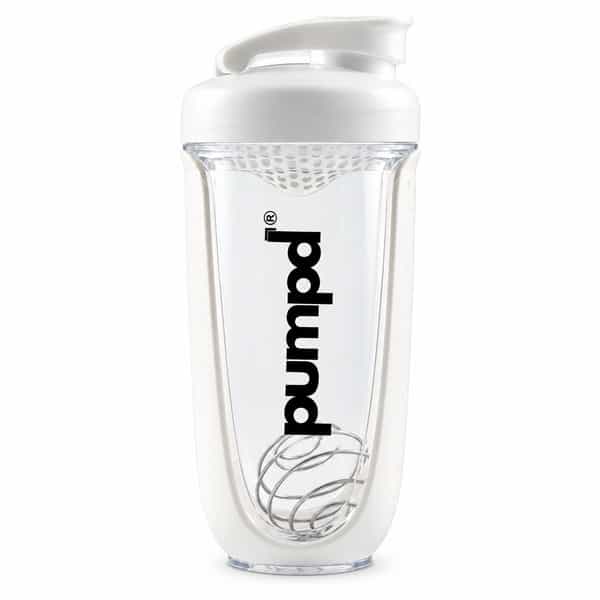 Pumpd Shaker Bottle With Blender Ball | 700Ml | White
