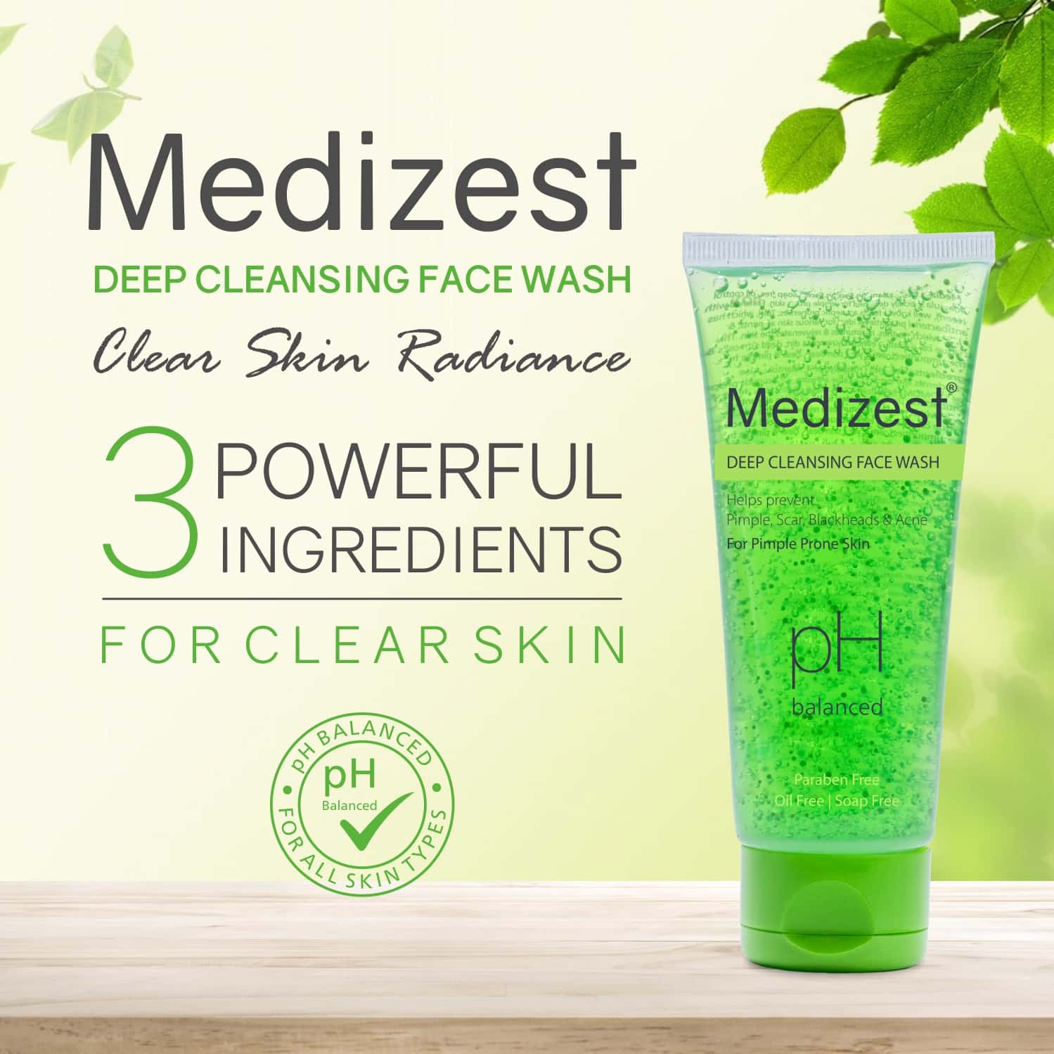 Buy MEDIZEST DEEP CLEANSING FACE WASH 100 ML NEEM & ALOE VERA