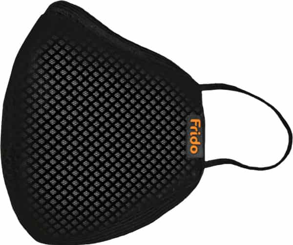 Arcatron Mobility Cotton Washable 5 Layer Mask With Adjustable Strap | Nose Pin & Pouch (Black | 3)