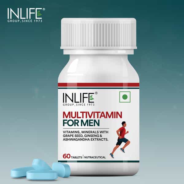 Inlife Multivitamin Tablets For Men | 60 Tablets | Enriched With Zinc | Vitamins & Multiminerals