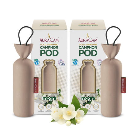 Auracam Gold Standard Camphor Pod Cone (Mogra) - Set Of 2