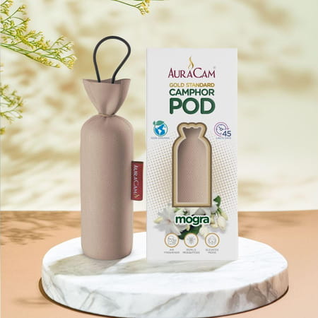 Auracam Gold Standard Camphor Pod Cone (Mogra) - Set Of 2