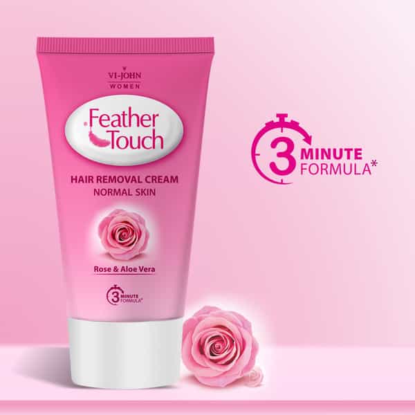 Vi-John Feather Touch Cream Rose Aloevera For Normal Skin 40G- Pack Of 3