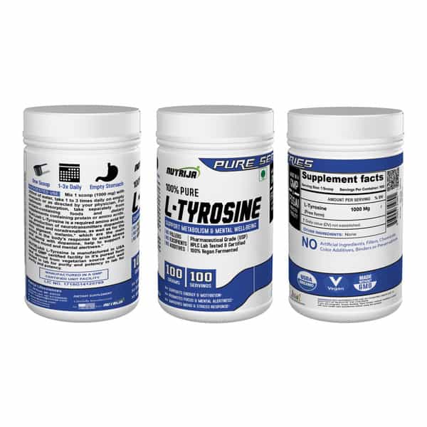 Nutrija L-Tyrosine -200 Grams Pure & Usp Grade Powder