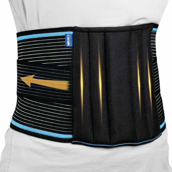 Vissco Lumboset Belt (Basic) Support To The Back | Relief From Back & Abdomen Pain - Large(Black)