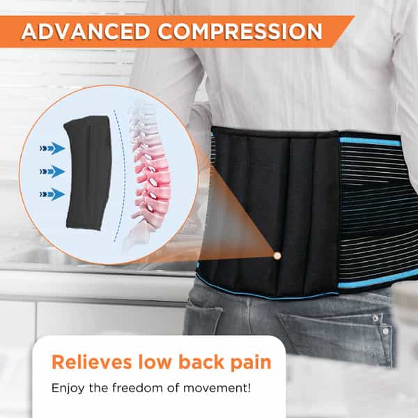Vissco Lumboset Belt (Basic) Support To The Back | Relief From Back & Abdomen Pain - Large(Black)