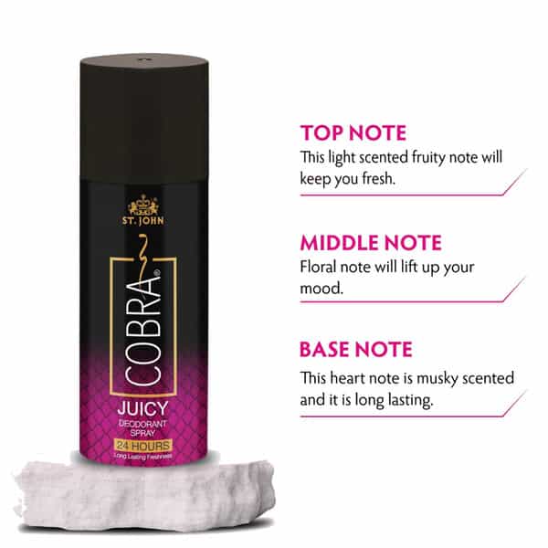 St John Cobra Juicy Long-Lasting Deodorant For Men 150Ml Each Pack Of 2