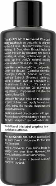 Khadi Men Activated Charcoal Body Wash-200Ml