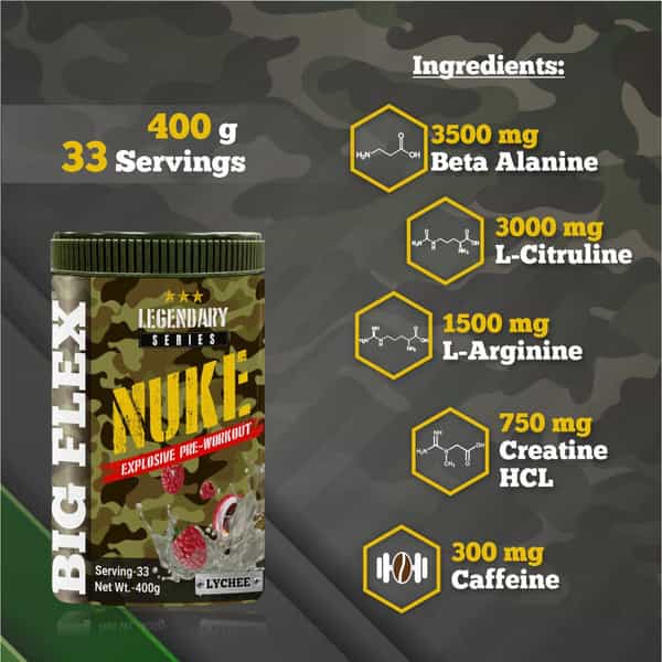 Bigflex Pre-Workout Nuke (Lychee) (400Gm)