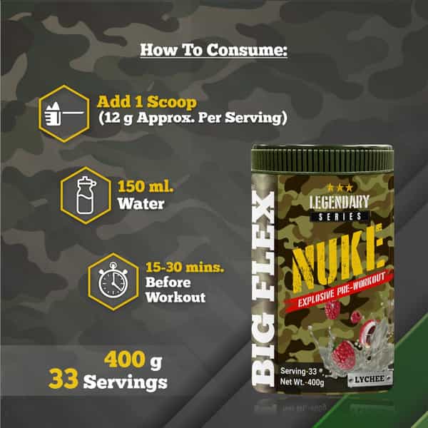 Bigflex Pre-Workout Nuke (Lychee) (400Gm)