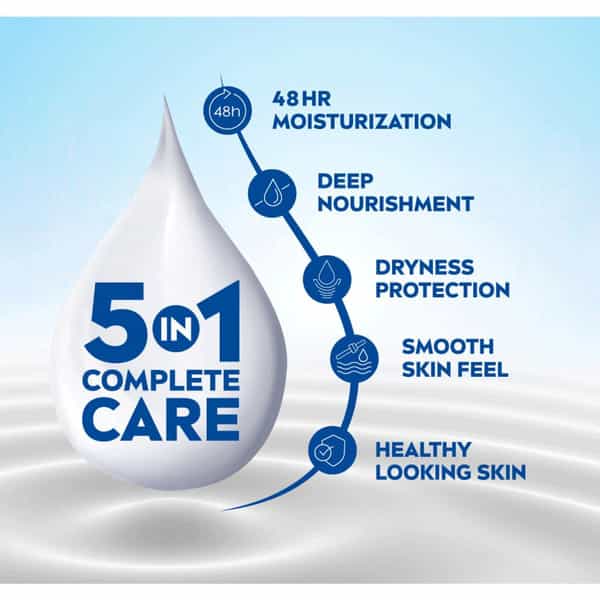 Nivea Nourishing Body Milk Lotion 5 In 1 Complete Care - Bottle Of 600Ml