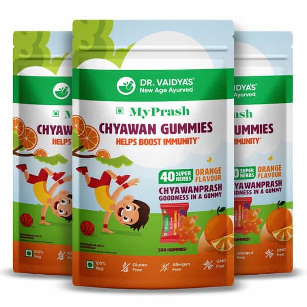 Dr. Vaidya's Orange Chyawan Gummies Pack Of 3