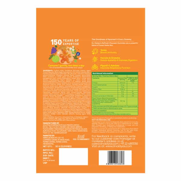 Dr. Vaidya's Orange Chyawan Gummies Pack Of 3