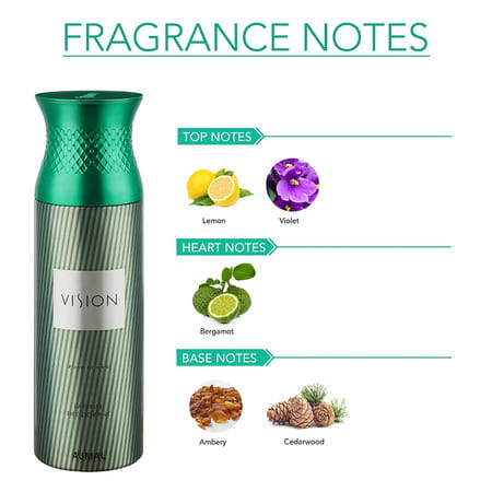 Ajmal Vision Him & Wisal Deodorant Spray Gift For Men & Women (200 Ml Pack Of 2)