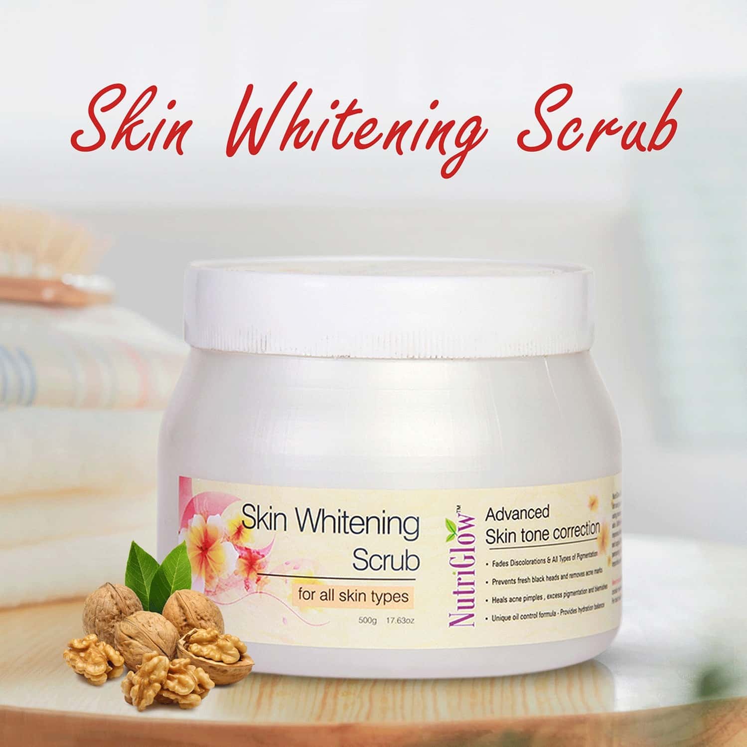 Buy NUTRIGLOW FACIAL SCRUB FOR ANTIPIGMENTATION EXFOLIATION BLACKHEADS