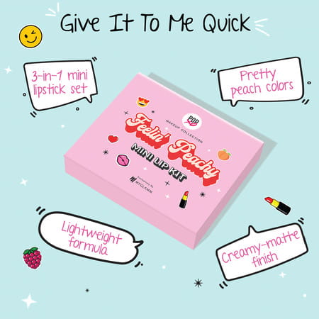 Myglamm Popxo Makeup - Mini Lip Kit-Feelin Peachy