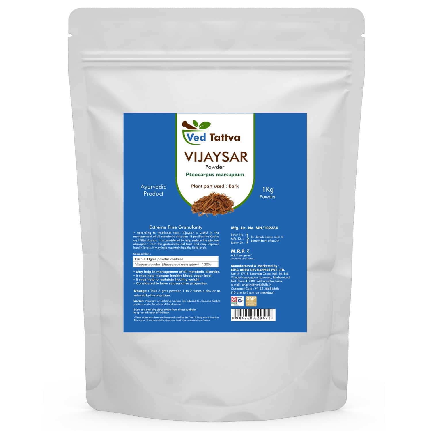 Ved Tattva Vijaysar Powder - 1 Kg (pack Of 2)