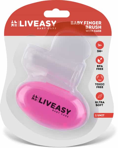 Liveasy Baby Care Baby Finger Brush (Pink)