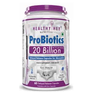 Healthyhey Probiotic Supplement 20 Billion Cfu - 60 Veg. Capsules