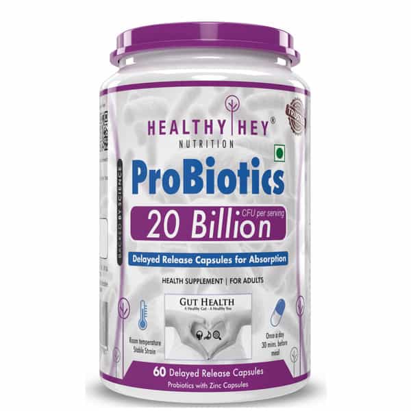 Healthyhey Probiotic Supplement 20 Billion Cfu - 60 Veg. Capsules