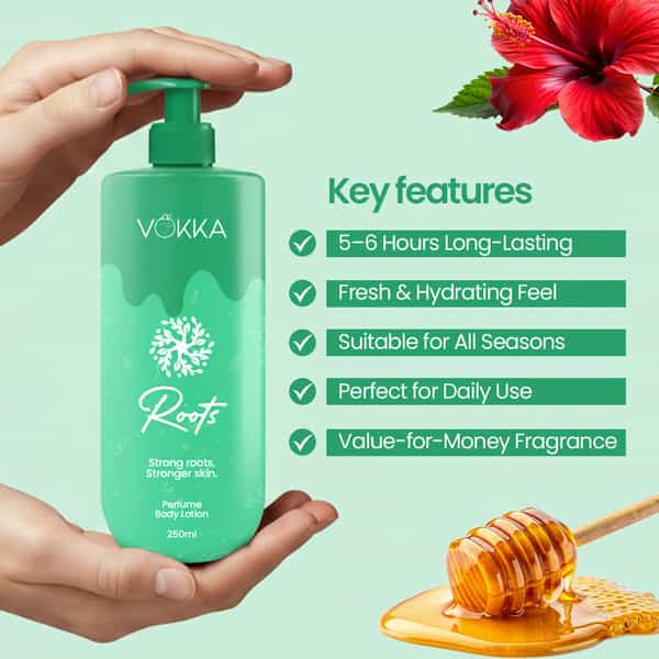 Vokka Roots & Bonds Perfume Body Lotion Combo 250Ml X 2 | Citrus Honey Vanilla Musk Fragrance
