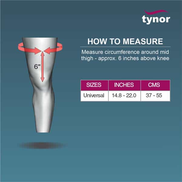 Tynor Cool Pack Knee Wrap Grey Universal Size 1 Unit