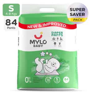Mylo Baby Diaper Pants Small (s) Size 4-8 Kgs (84 Count) - Pack Of 1