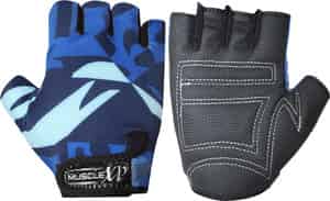 Musclexp Stout Blue Unisex Fitness Sports Gym Gloves Absorbing (blue & Black) 1 Pair