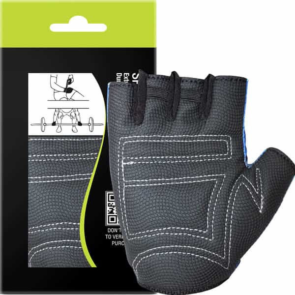Musclexp Stout Blue Unisex Fitness Sports Gym Gloves Absorbing (Blue & Black) 1 Pair