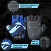 Musclexp Stout Blue Unisex Fitness Sports Gym Gloves Absorbing (Blue & Black) 1 Pair