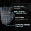 Musclexp Stout Blue Unisex Fitness Sports Gym Gloves Absorbing (Blue & Black) 1 Pair