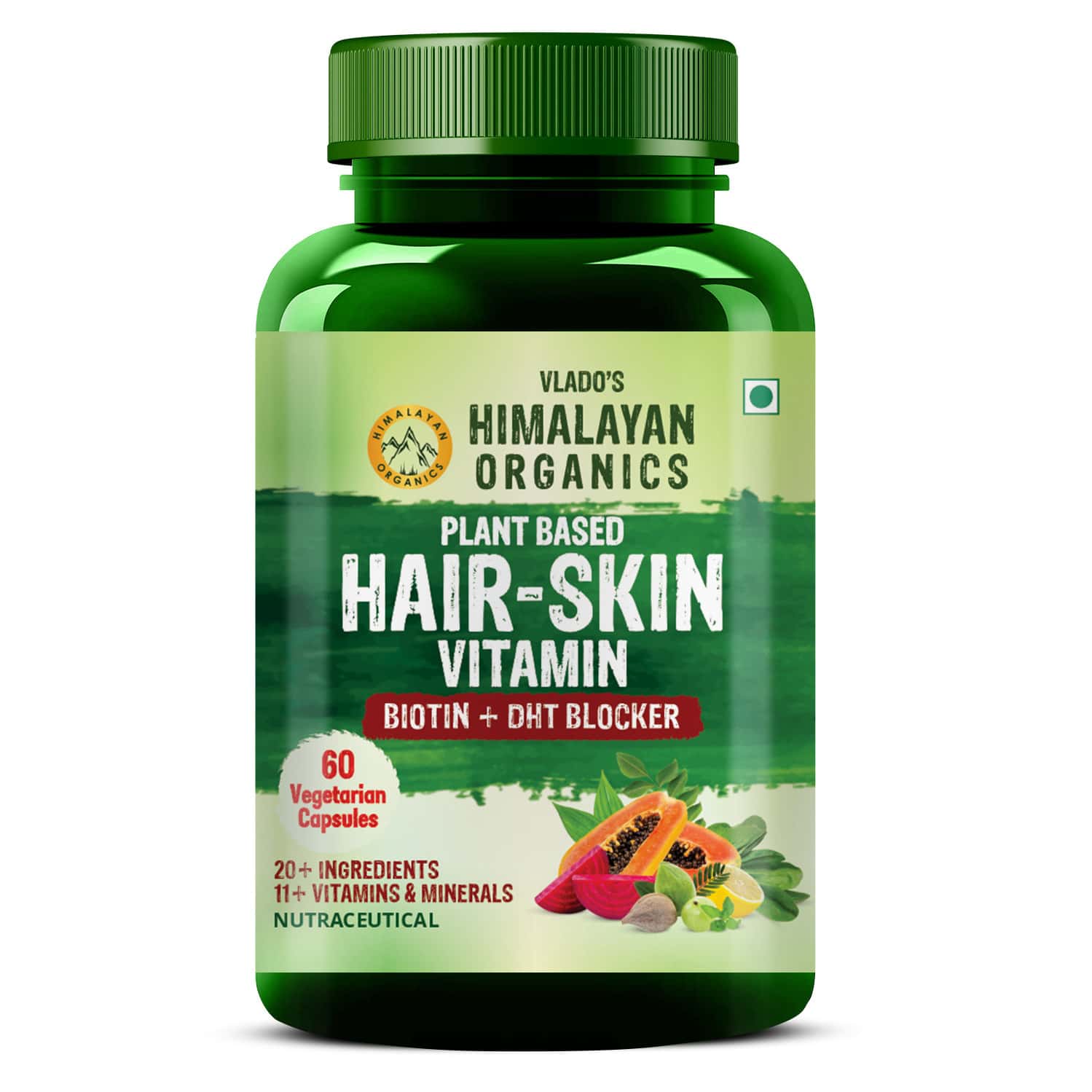Vlado's Himalayan Organics Plant Based Hair Vitamin - 60 Veg Capsules