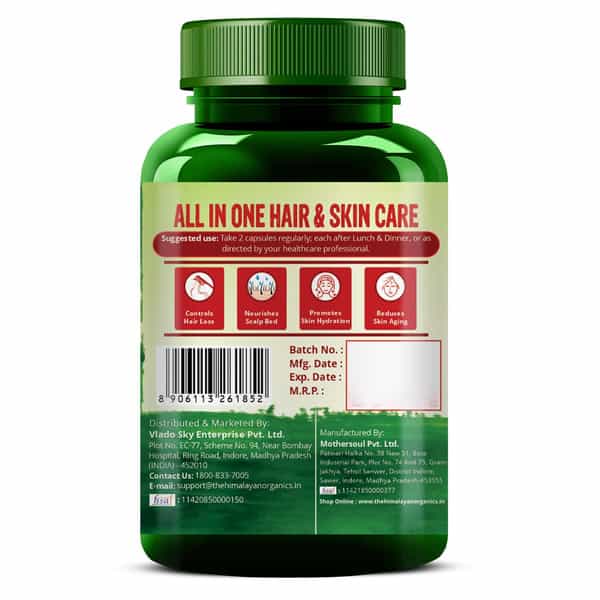 Vlado's Himalayan Organics Plant Based Hair Vitamin - 60 Veg Capsules