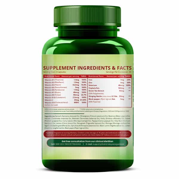 Vlado's Himalayan Organics Plant Based Hair Vitamin - 60 Veg Capsules