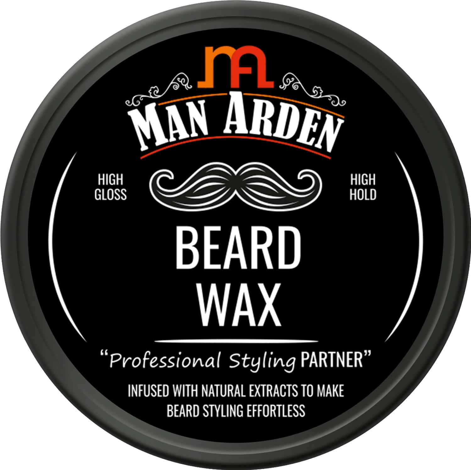 Man Arden Beard Wax Professional Styling For High Gloss Healthy Beard Anytime Re-Stylable 50gm