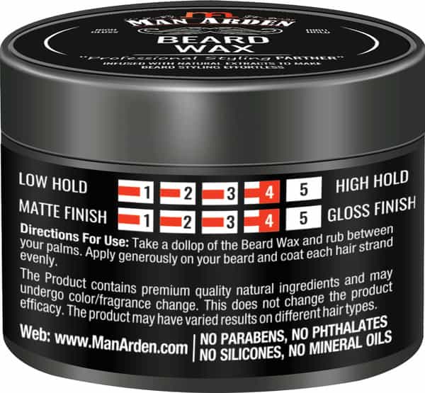 Man Arden Beard Wax Professional Styling For High Gloss Healthy Beard Anytime Re-Stylable 50Gm