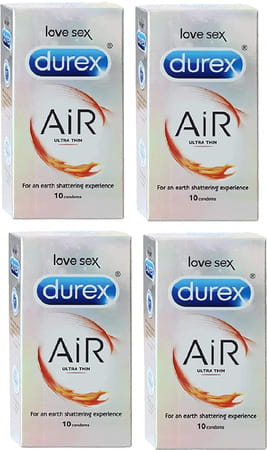 Durex Air Ultra Thin Condoms (Love Sex) (For An Earth Shattering Experience) (40s)
