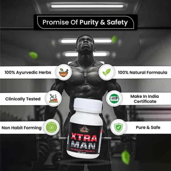 Cipzer Xtra Man 60 Capsules | Supports Mens Stamina| Strength & Vitality