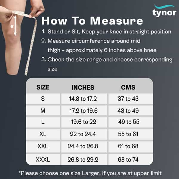 Tynor Knee Wrap Hinged (Neo) Black Large 1 Unit