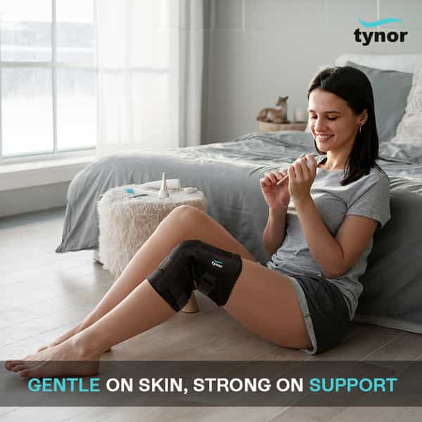 Tynor Knee Wrap Hinged (Neo) Black Large 1 Unit