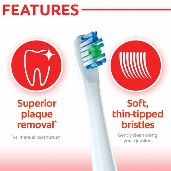 Colgate 360 Deep Clean Toothbrush Replacement Brush Heads For Colgate Proclinical - Pack Of 2