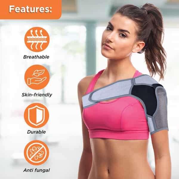 Vissco Shoulder Support For Stability To The Shoulder & Prevent Shoulder Dislocation - Xxl (Grey)