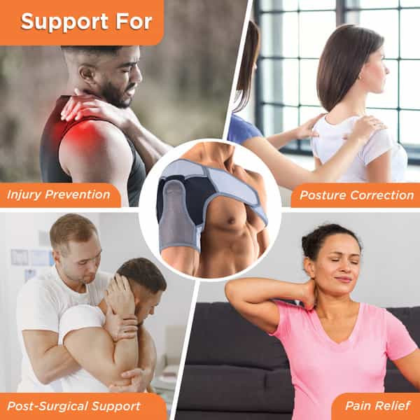 Vissco Shoulder Support For Stability To The Shoulder & Prevent Shoulder Dislocation - Xxl (Grey)