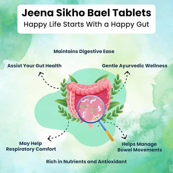 Jeena Sikho Bael | Naturally Beneficial For Bowel Wellness | And Digestion | 60 Tablets